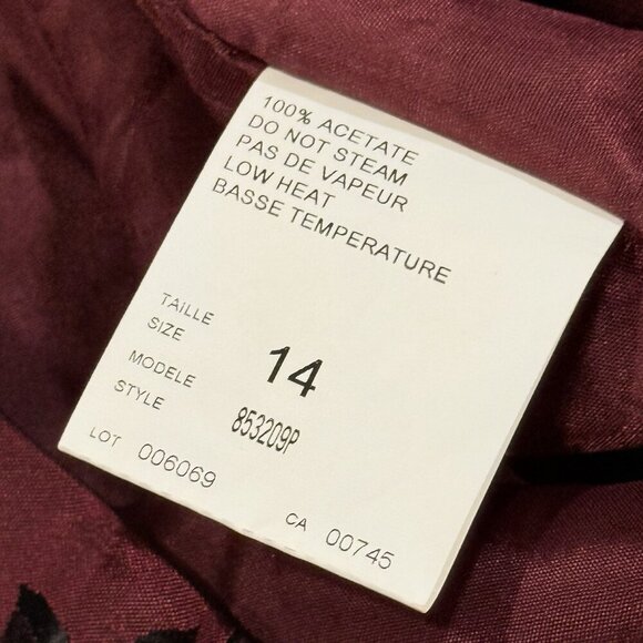 NWT VTG Y2K Beaded Whimsigoth Dark Romantic Vamp Red Black Maxi Skirt Womens 14 - Picture 8 of 12